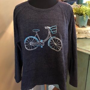 Crown & Ivy Lightweight Sweatshirt BICYCLE design
